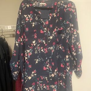 Floral Navy Blouse